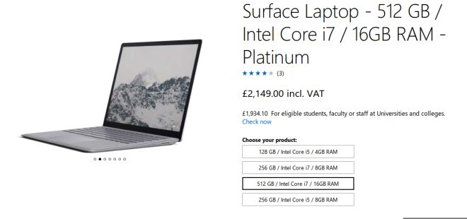 Майкрософт продава много по-скъпо Surface Laptop във Великобритания заради Брекзит