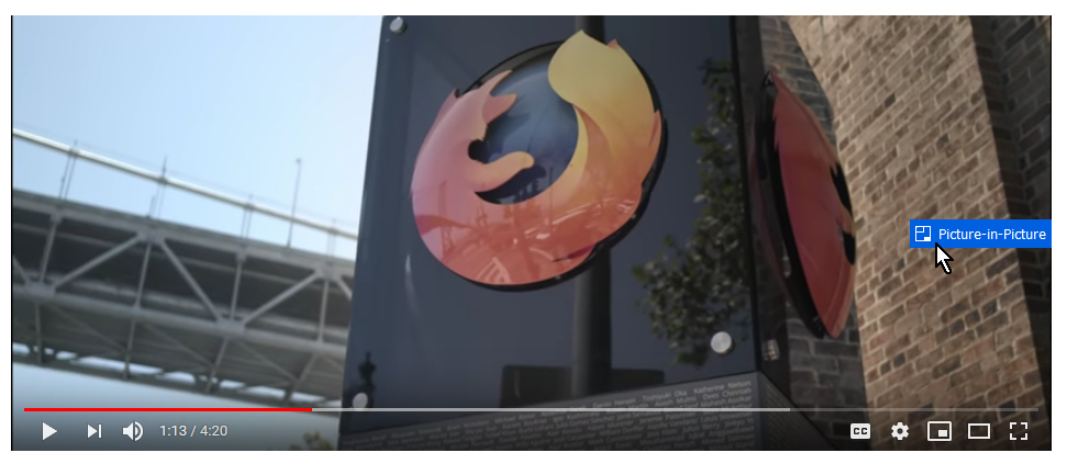 Излезе Mozilla Firefox 72.0 с функцията картина в картината, която работи под Linux